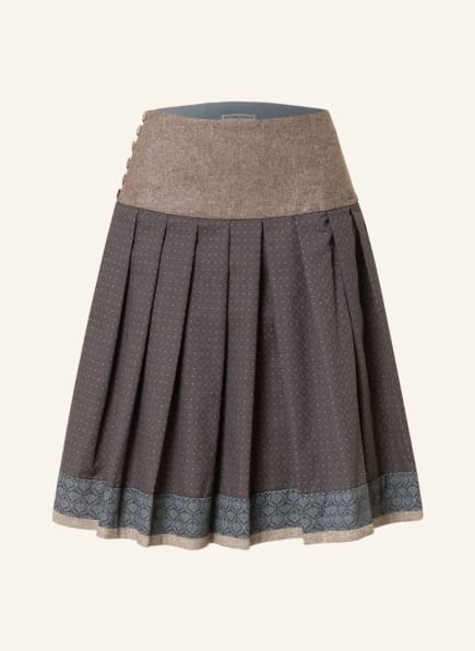 ROCKMACHERIN Trachten skirt REHRAGU Young, Color: TAUPE/ BLUE GRAY/ GRAY (Image 1)