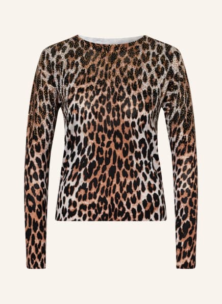 Princess GOES HOLLYWOOD Pullover aus Merinowolle mit Schmucksteinen , Farbe: SCHWARZ/ BEIGE/ CREME (Bild 1)