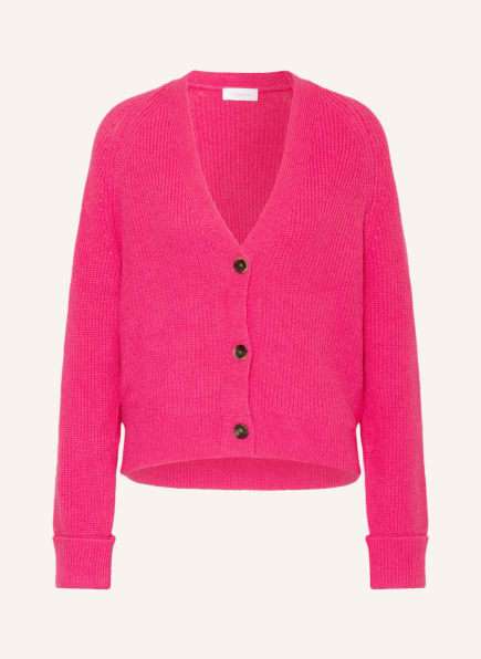 women hot pink cardigan