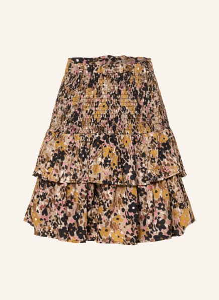 FABIENNE CHAPOT Skirt MARY TESS with frills, Color: BLACK/ CAMEL/ PINK (Image 1)