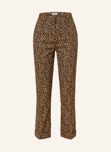 ESSENTIEL ANTWERP 7/8 pants CARDIO with glitter thread, Color: BLACK/ BROWN/ GOLD (Image 1)