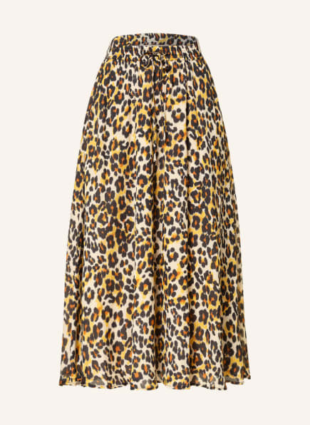 ESSENTIEL ANTWERP Skirt CORNY with silk, Color: CREAM/ BROWN/ BLACK (Image 1)