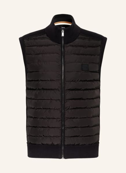 BOSS Sweater vest LEMARINO in mixed materials, Color: BLACK (Image 1)