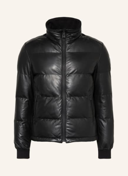 BELSTAFF Quilted jacket made of leather, Color: BLACK (Image 1)