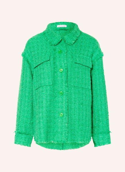 MRS & HUGS Bouclé overshirt , Color: GREEN (Image 1)