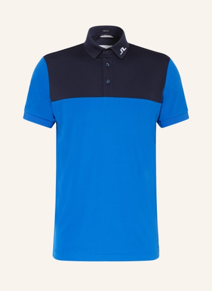 J.LINDEBERG Performance polo shirt, Color: BLUE/ BLACK (Image 1)