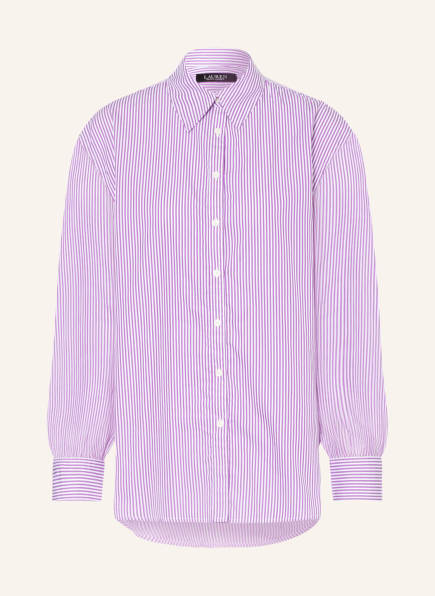 LAUREN RALPH LAUREN Hemdbluse, Farbe: HELLLILA/ WEISS (Bild 1)