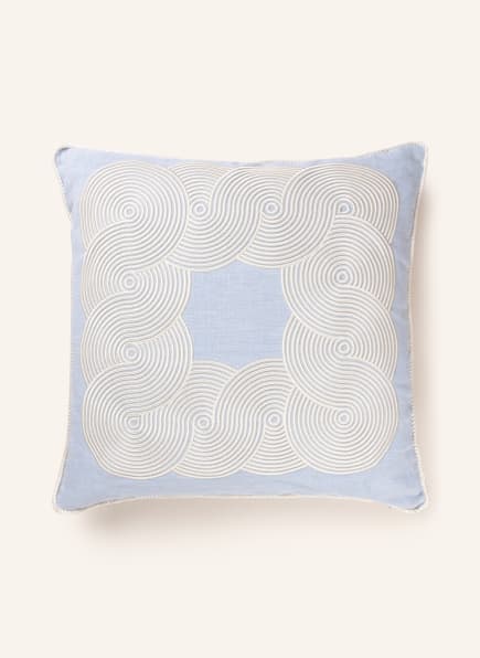 JONATHAN ADLER Linen decorative cushion POMPIDOU with down fill, Color: LIGHT BLUE (Image 1)