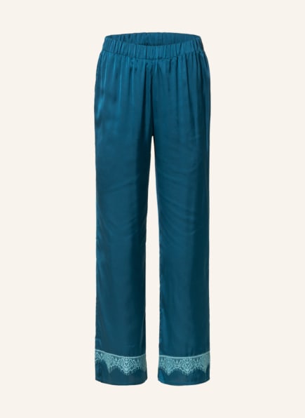 SIMONE PÉRÈLE Pajama pants SATIN SECRETS in satin , Color: TEAL (Image 1)