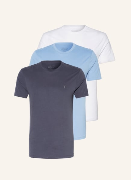 ALL SAINTS 3-er Pack T-Shirts BRACE, Farbe: WEISS/ HELLBLAU/ BLAU (Bild 1)