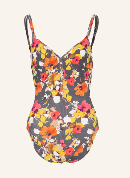 Lidea Underwire swimsuit POPPY, Color: KHAKI/ YELLOW/ RED (Image 1)
