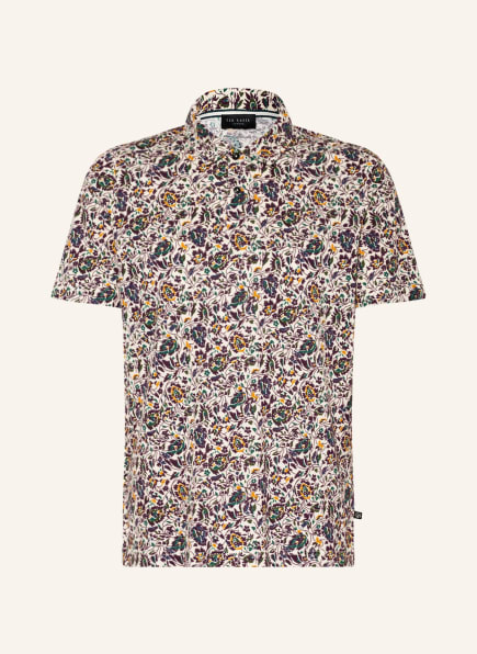 TED BAKER Piqué-Poloshirt TORIDON, Farbe: DUNKELLILA/ GRÜN/ WEISS (Bild 1)