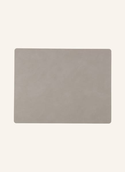 LINDDNA Place Mats SQUARE L made of leather , Color: LIGHT GRAY (Image 1)
