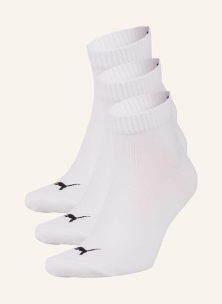 PUMA 3-pack socks QUARTERS, Color: 300 WHITE (Image 1)