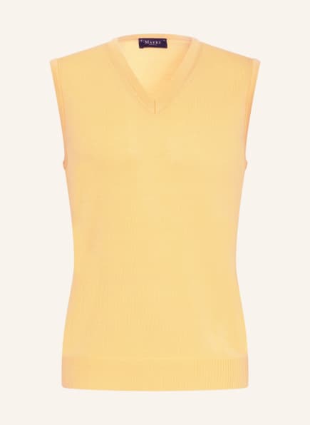 MAERZ MUENCHEN Pure new wool sleeveless sweater, Color: YELLOW (Image 1)