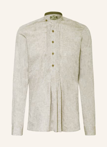 Hammerschmid Trachtenhemd Slim Fit mit Leinen und Stehkragen