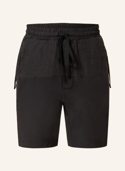 thom/krom Shorts in mixed materials with linen
