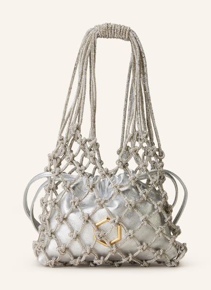 HIBOURAMA Handbag CARRIE with pouch und decorative gems