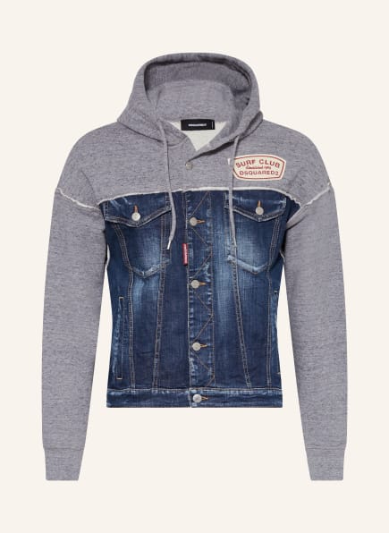 DSQUARED2 Denim jacket in mixed materials