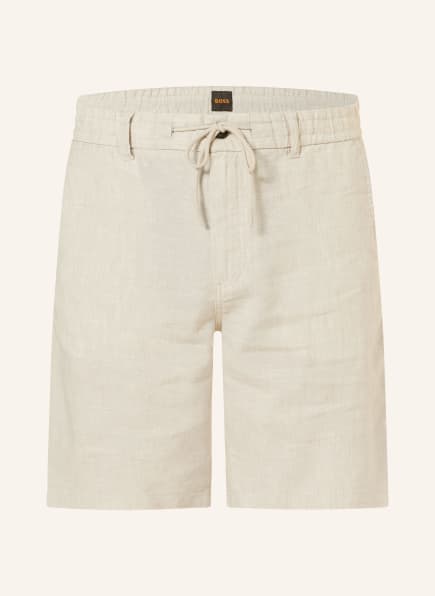 BOSS Chinoshorts Tapered Fit mit Leinen