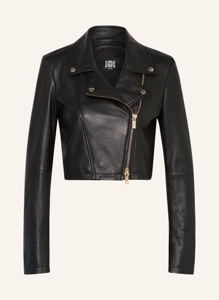 RIANI Cropped leather jacket