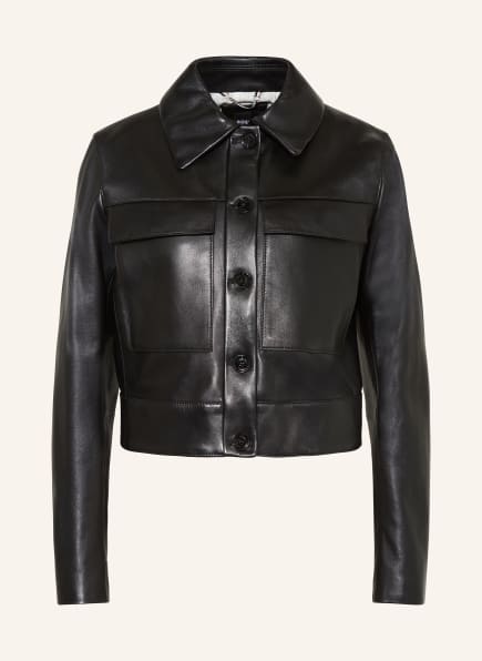 BOSS Leather jacket SADENIA