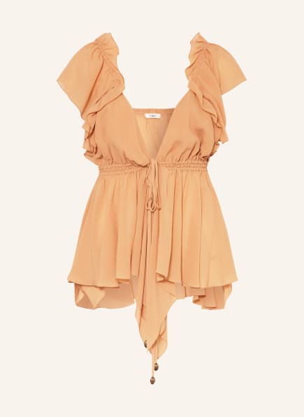 Chloé Silk top with frills