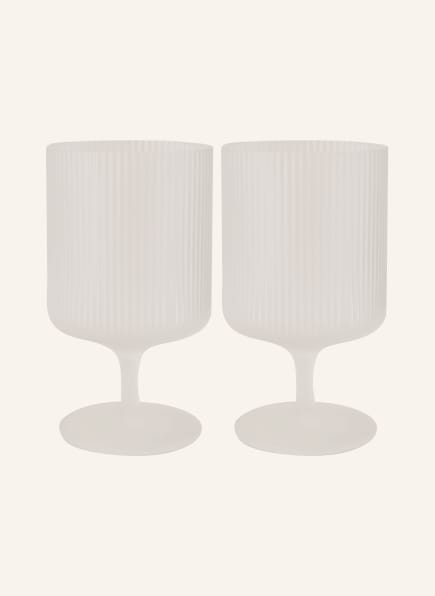 Ferm LIVING 2er-Set Weingläser RIPPLE