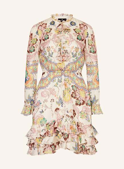 ETRO Silk dress with ruffles