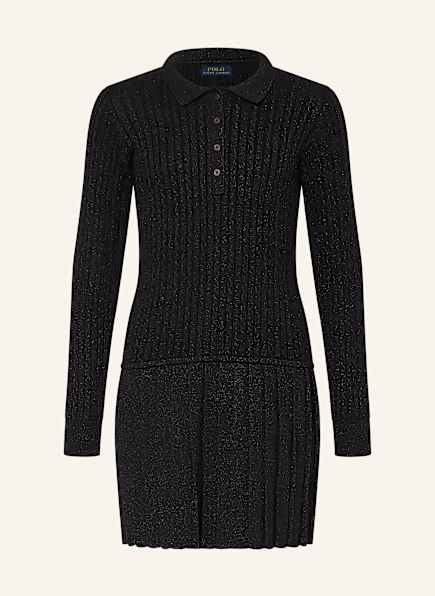 POLO RALPH LAUREN Strickkleid mit Glitzergarn