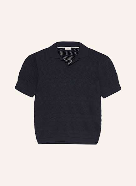 AGNONA Knitted polo shirt with silk