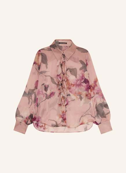 LUISA CERANO Shirt blouse made of silk with ruffles