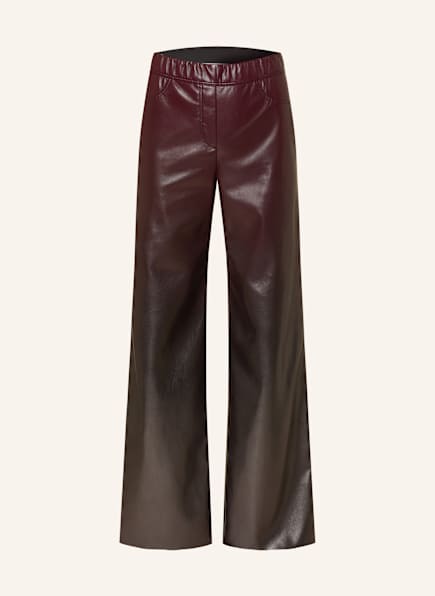 MARC CAIN WELKOM wide leg trousers in leather look