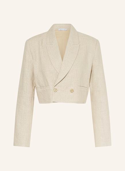 MRS & HUGS Cropped linen blazer