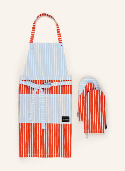marimekko 3-tlg. Set PICCOLO: Schürze und Ofenhandschuhe