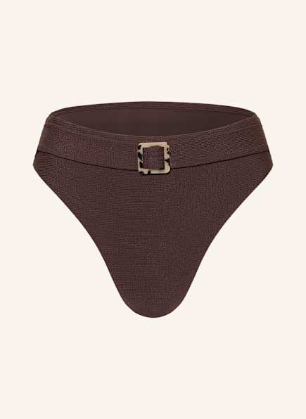 CYELL High Waist bikinové kalhotky WAVY BROWN