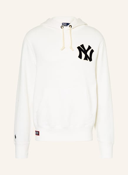 This black Sphere jacket showcases Hoodie met strepen op de voorkant in wit Hoodie YANKEES