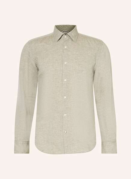 BOSS Grey pleated crewneck T-shirt with short sleeves from