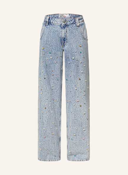 ESSENTIEL ANTWERP Wide Leg Jeans HIGG mit Schmucksteinen
