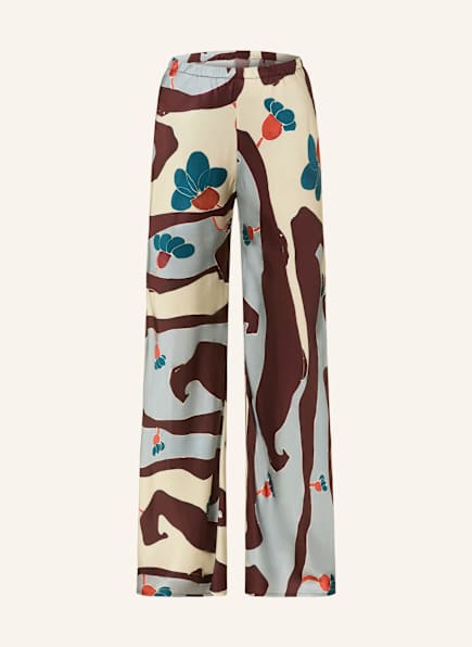 Douuod Ecru Nude Stretch-cotton Sweatshirt KARYS wide leg trousers