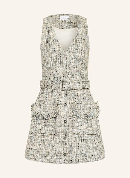 GANNI Tweed-Kleid