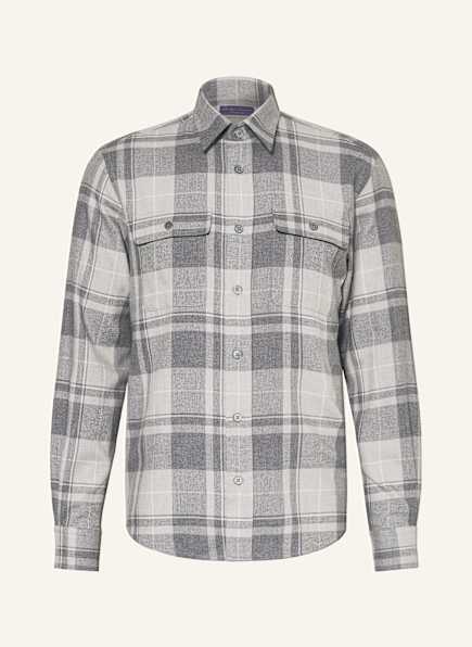 RALPH LAUREN PURPLE LABEL Flanellhemd Regular Fit mit Seide