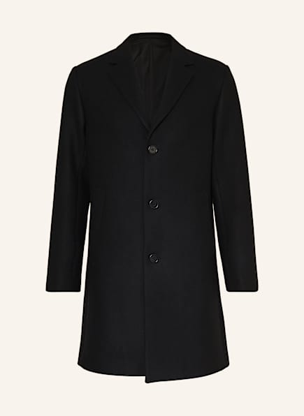 NN.07 cole haan tumbled wool button front jacket w faux sherpa collar