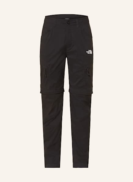 AX Paris V-neck cropped sweater in white EXPLORATION zip-off trousers