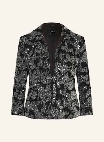 MARC CAIN Spitzenblazer mit Pailletten und 3/4-Arm