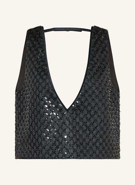 DOROTHEE SCHUMACHER Top SPARKLING STATEMENT mit Pailletten und Schmucksteinen