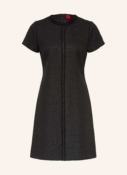 HUGO KIFARA sheath dress in bouclé with glitter yarn