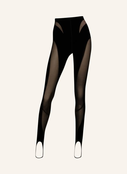 Wolford Leggings MUGLER X WOLFORD FLOCK SHAPING, Farbe: SCHWARZ (Bild 1)