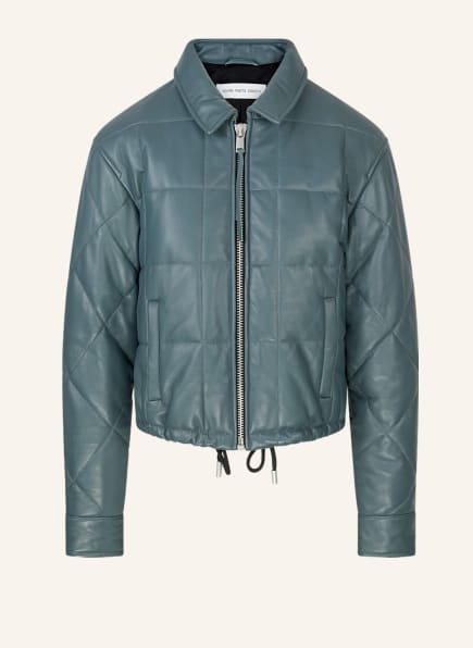 YOUNG POETS SOCIETY Lederjacke ALBA SOFT QUILTED 223 Boxy Fit, Farbe: BLAU (Bild 1)