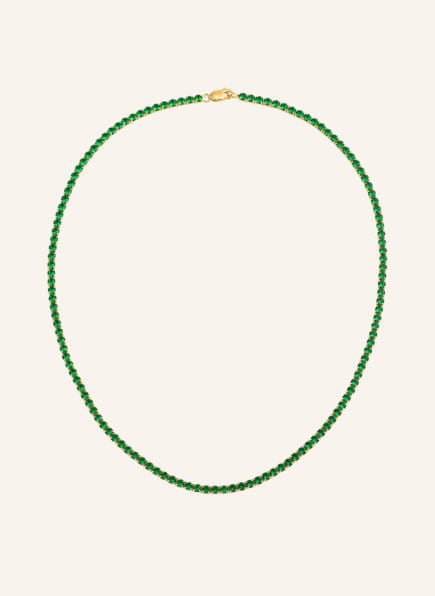 OHH LUILU Kette TENNIS GREEN by GLAMBOU, Farbe: GOLD (Bild 1)